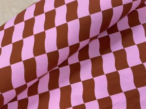 Pink Wiggly Check Soft Sweat