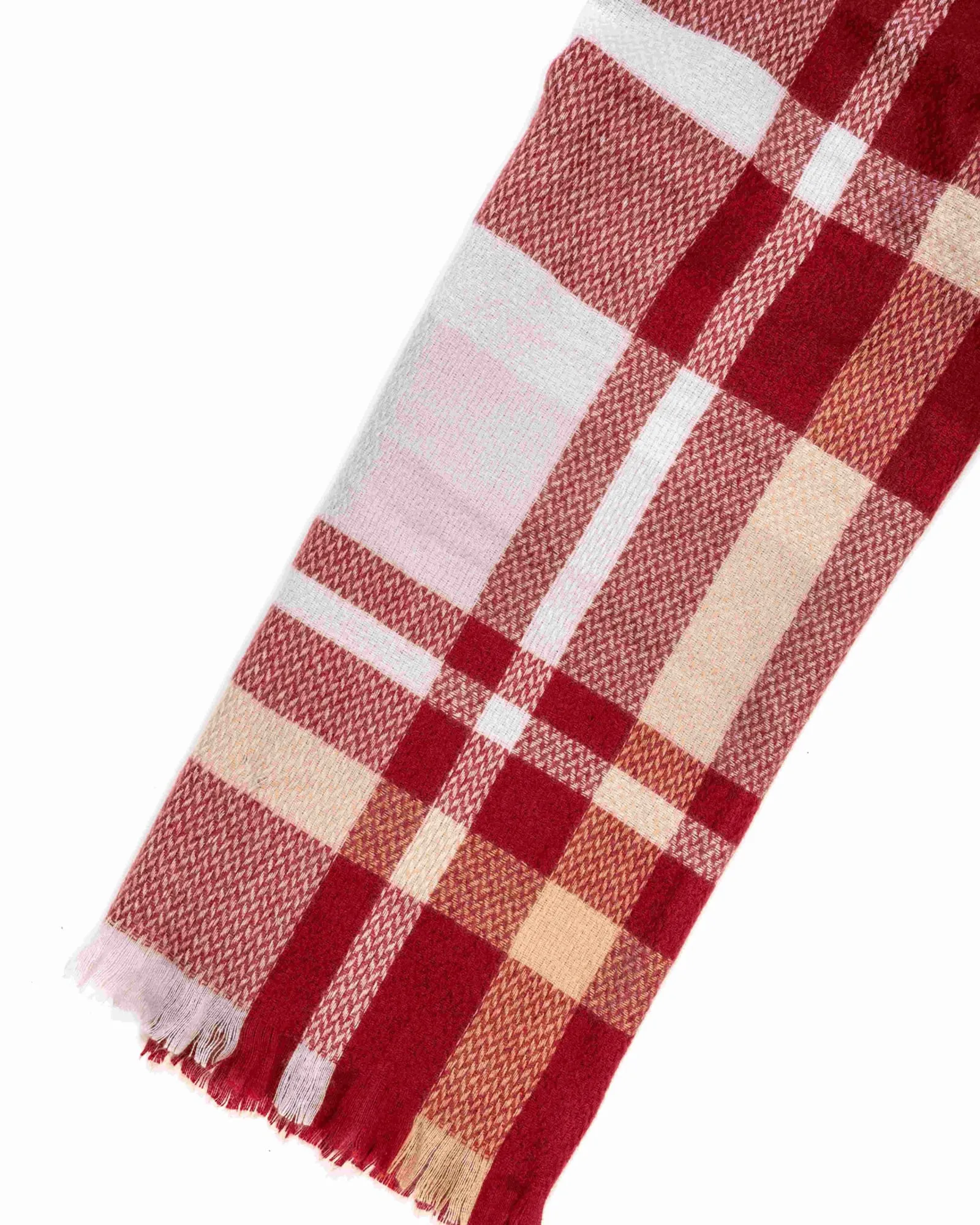 Plaid Fashion Winter Long Tweed Scarves Red | RED