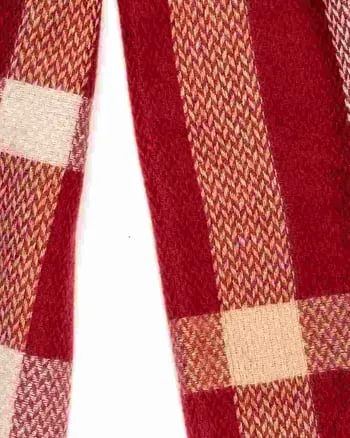 Plaid Fashion Winter Long Tweed Scarves Red | RED