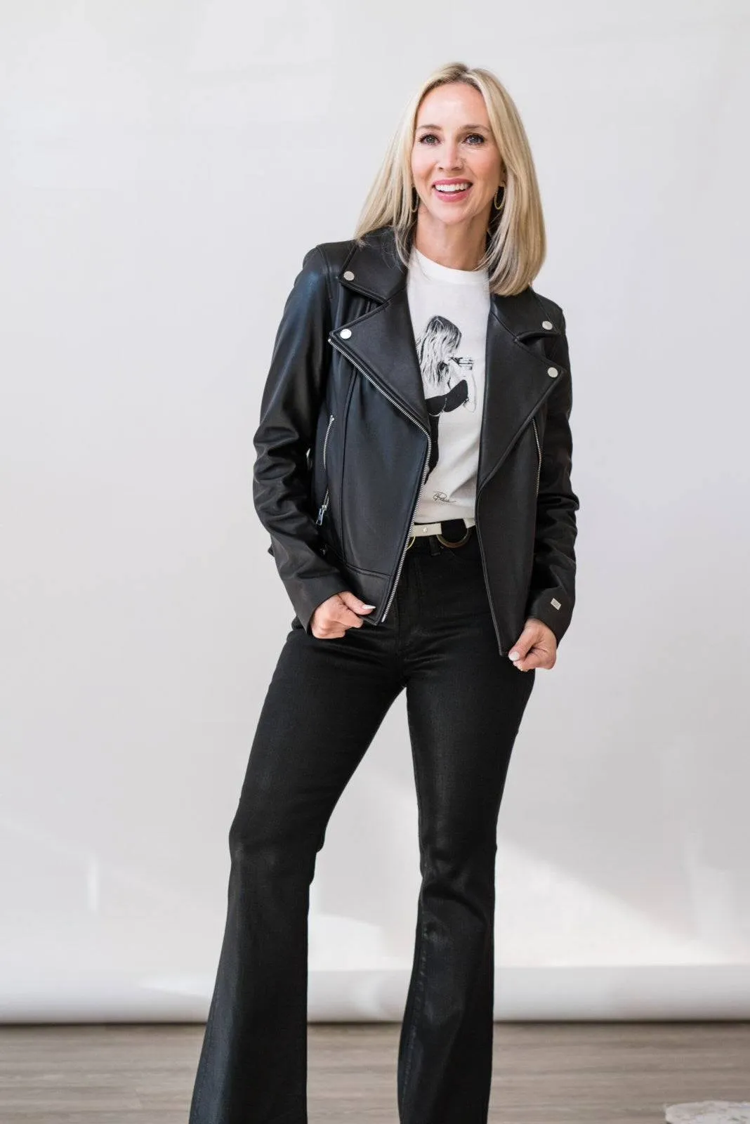 Ryder Leather Jacket in Black