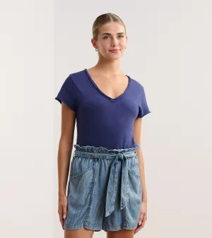 Sadie V-Neck Tee - Patriot Blue