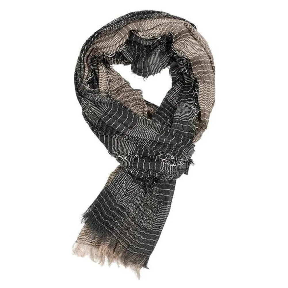 Saint Morris Striped Fringe Scarf