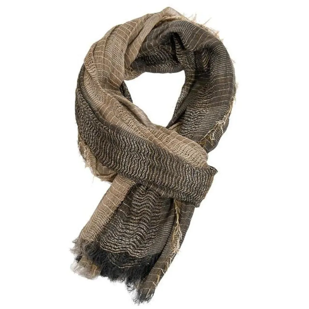 Saint Morris Striped Fringe Scarf