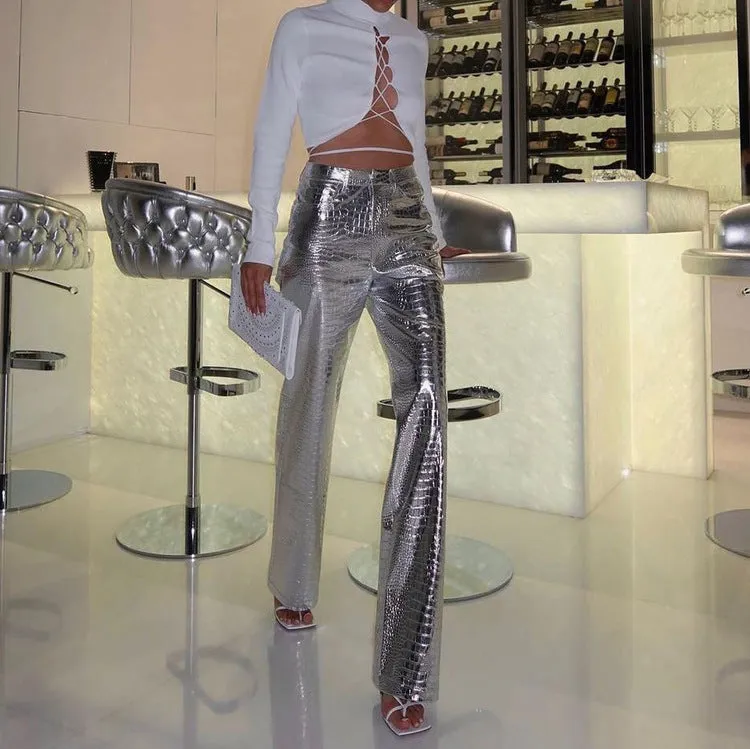 Scale-Pattern Pants
