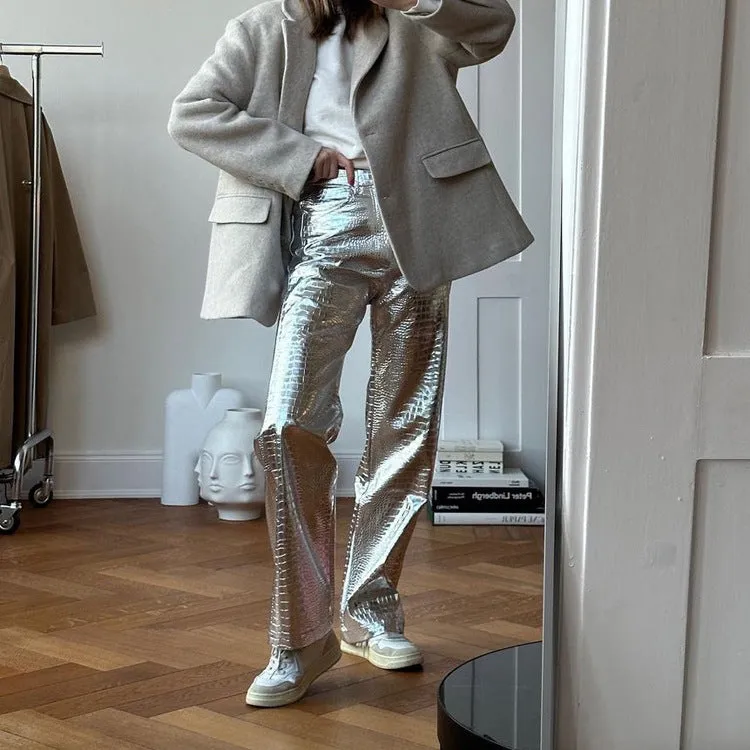 Scale-Pattern Pants