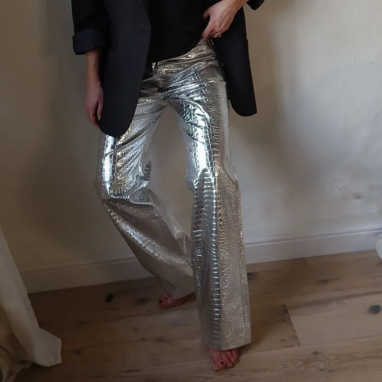 Scale-Pattern Pants