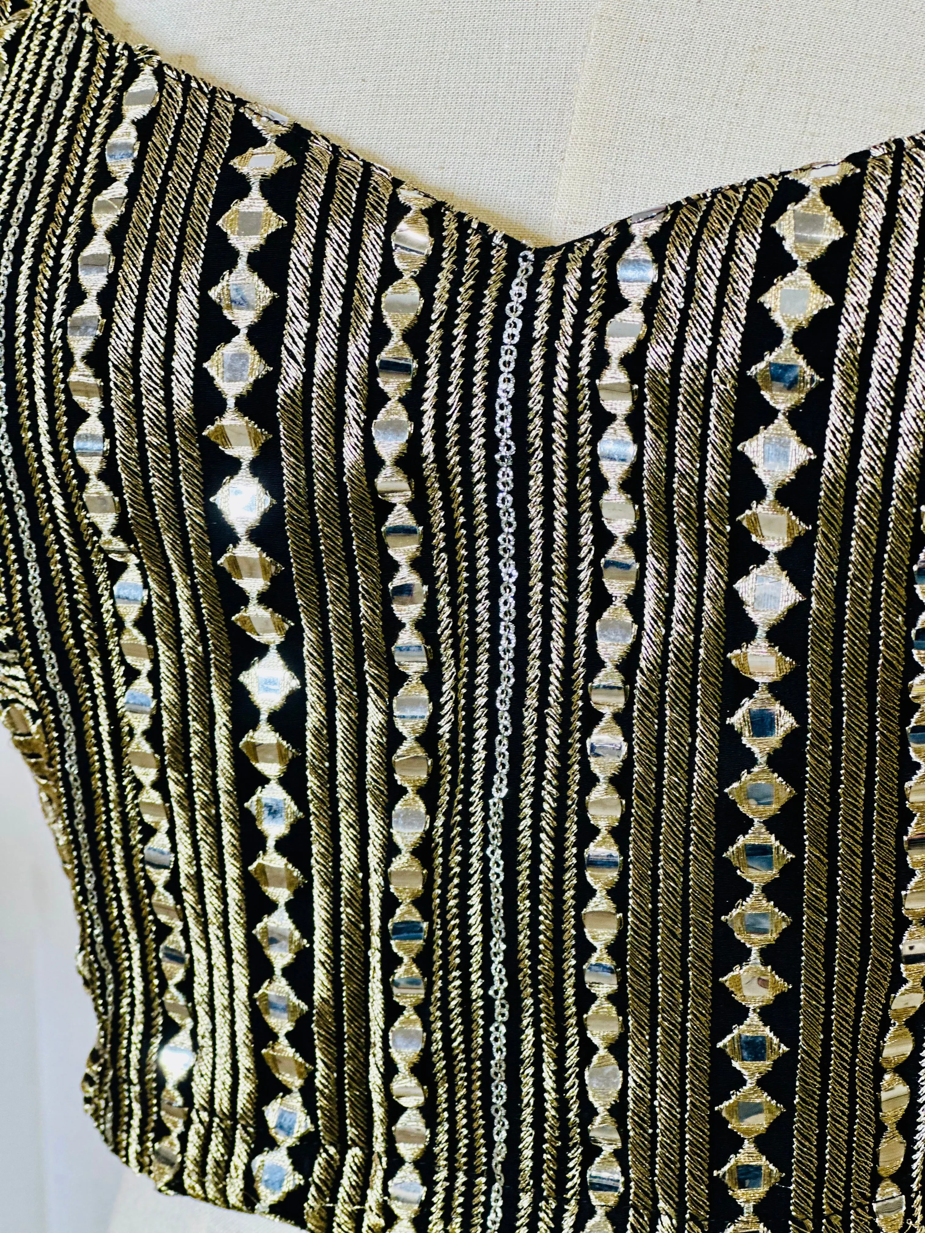 Sequins Work Blouses - Black
