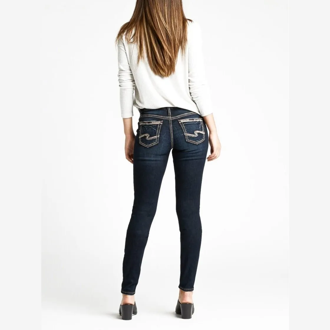 Silver Jeans Women’s Suki Mid Rise Skinny Fit Indigo