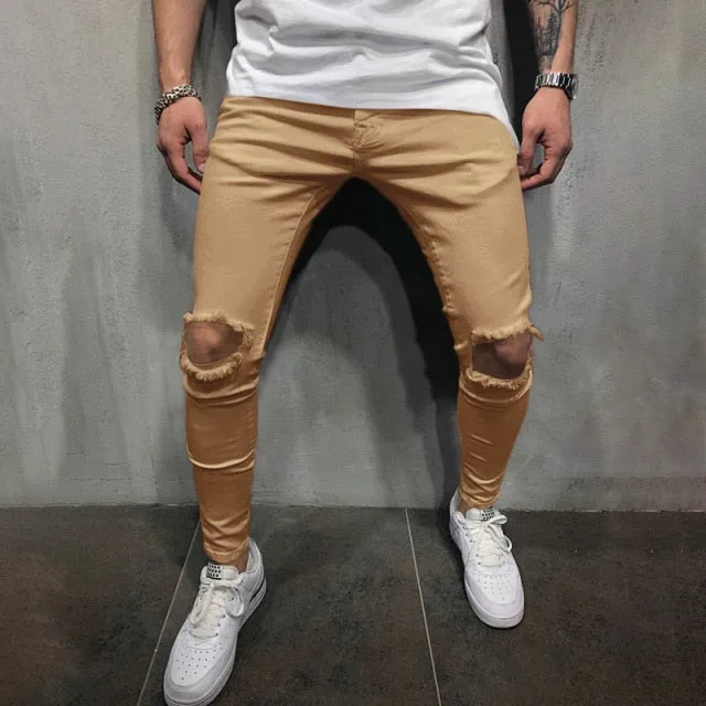 Skinny Casual Hole Fashion Pants