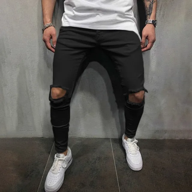 Skinny Casual Hole Fashion Pants