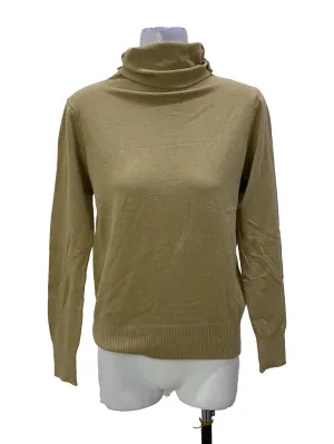 Soft Brown Turtle Neck Long Sleeve Top