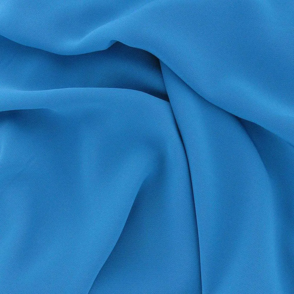 Soft Touch Polyester Crepe - Blue