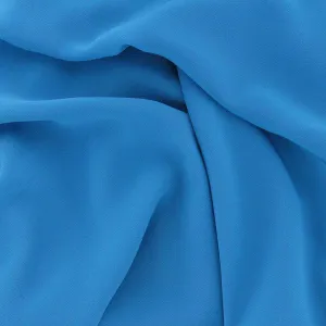 Soft Touch Polyester Crepe - Blue