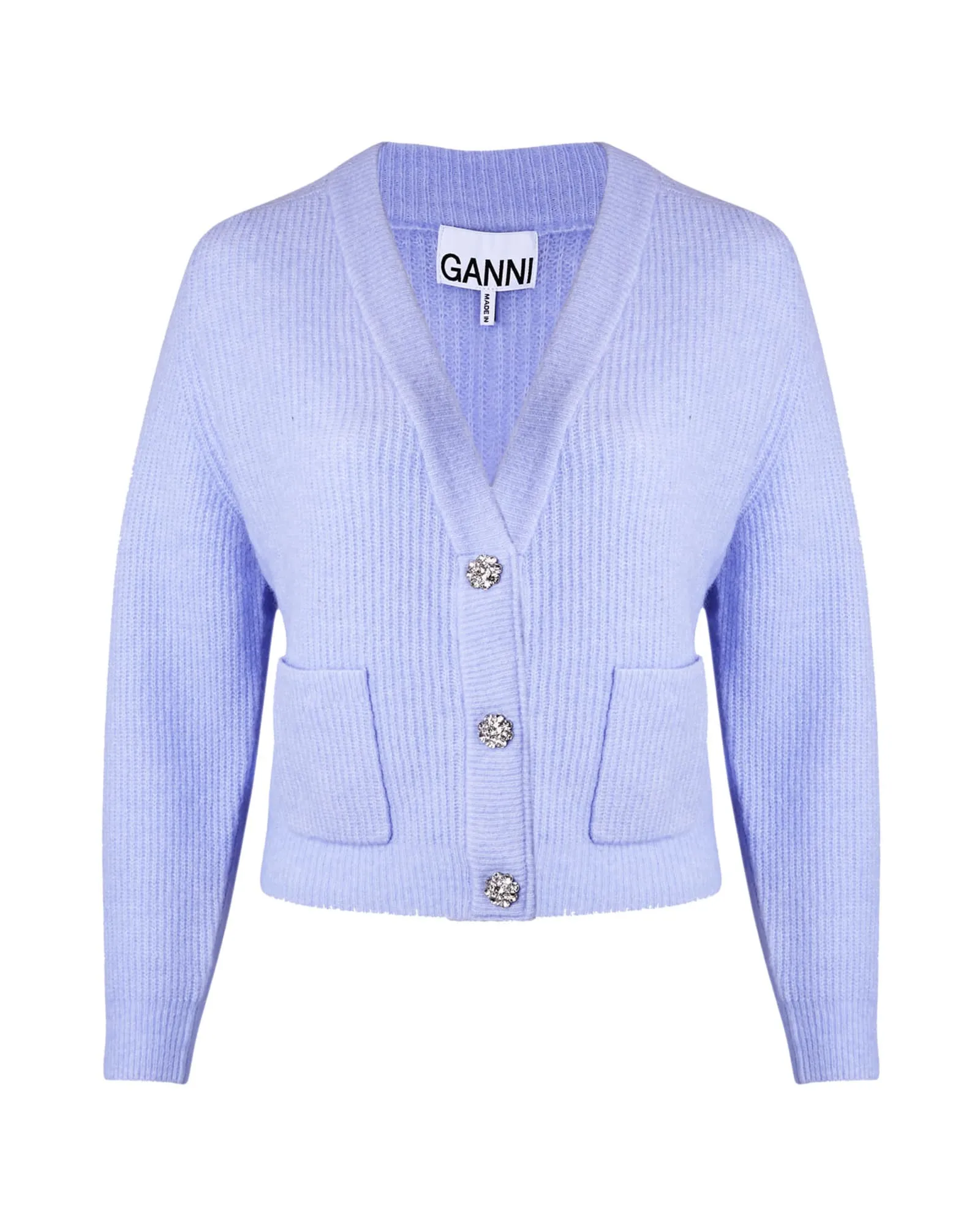 Soft Wool Knit Cardigan | Brunnera Blue