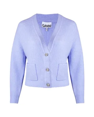 Soft Wool Knit Cardigan | Brunnera Blue