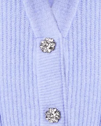 Soft Wool Knit Cardigan | Brunnera Blue