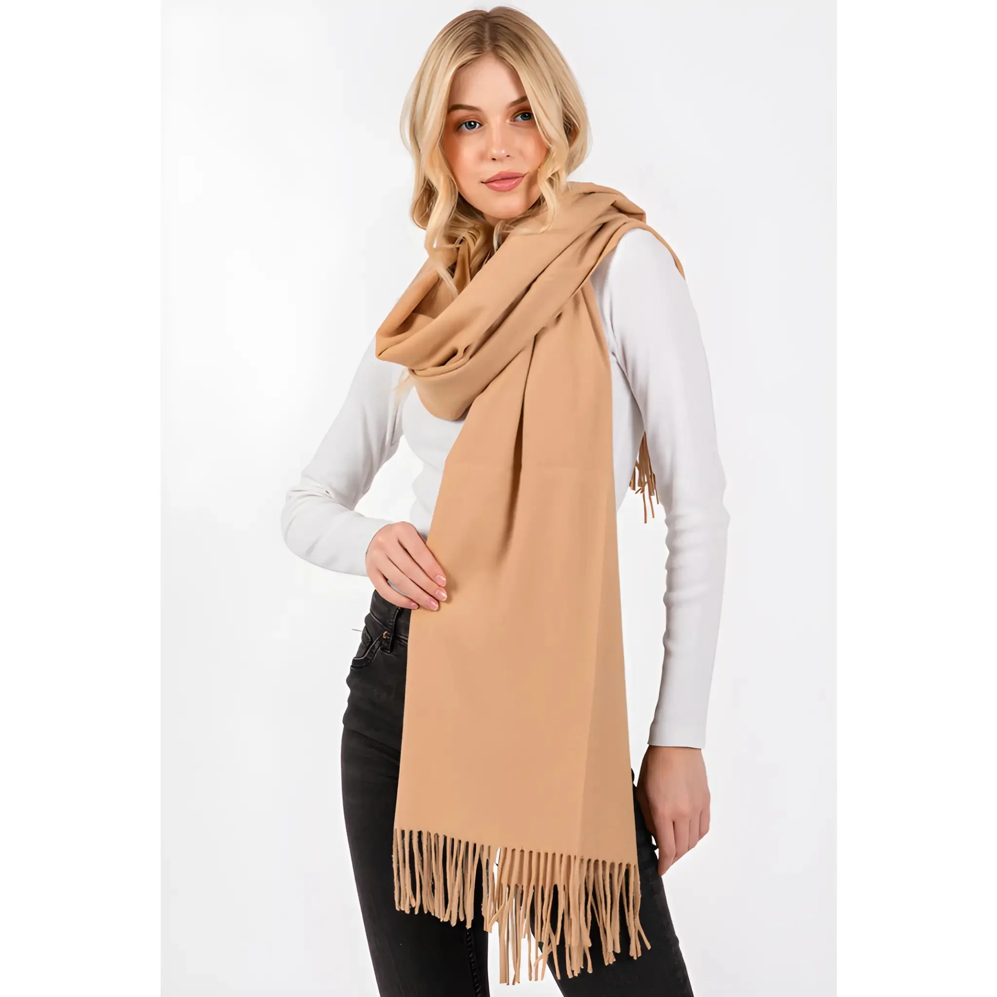 Solid Color Oblong Scarf