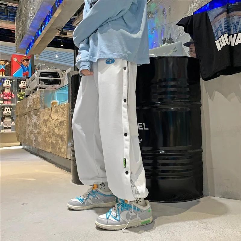 Sports casual pants buttoned trousers