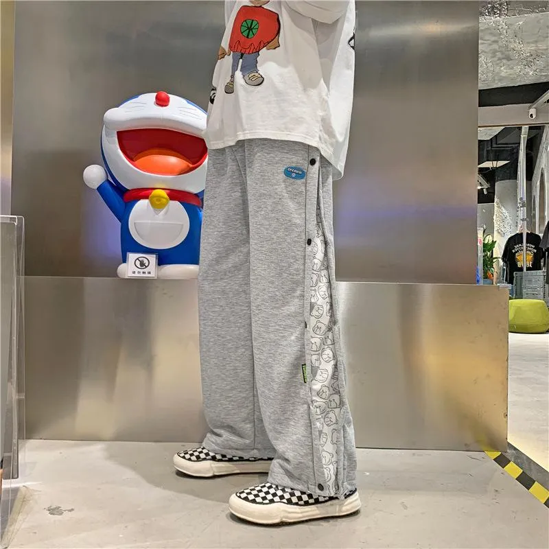 Sports casual pants buttoned trousers