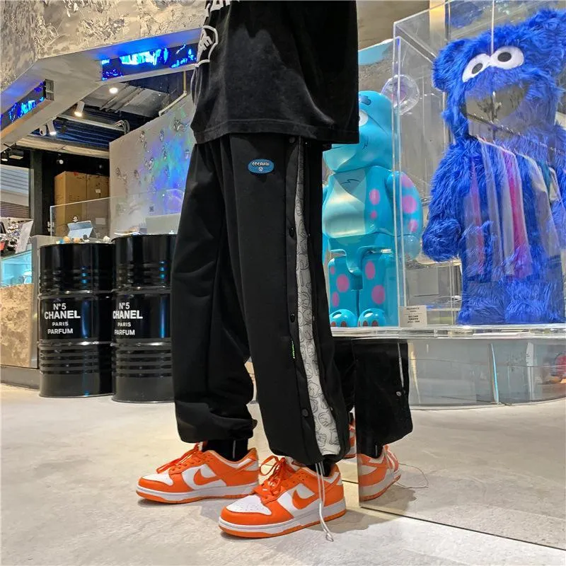 Sports casual pants buttoned trousers