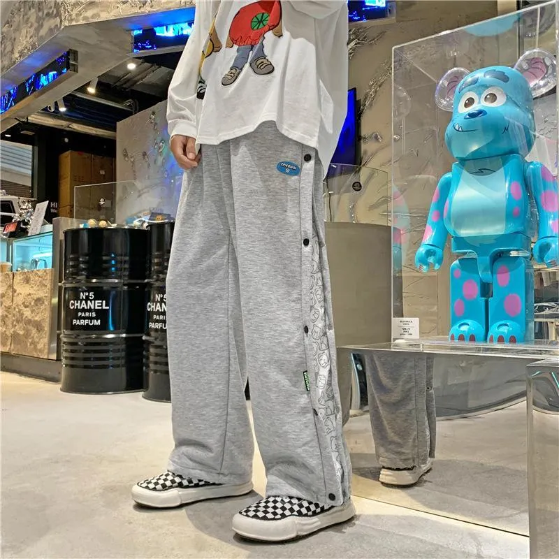 Sports casual pants buttoned trousers