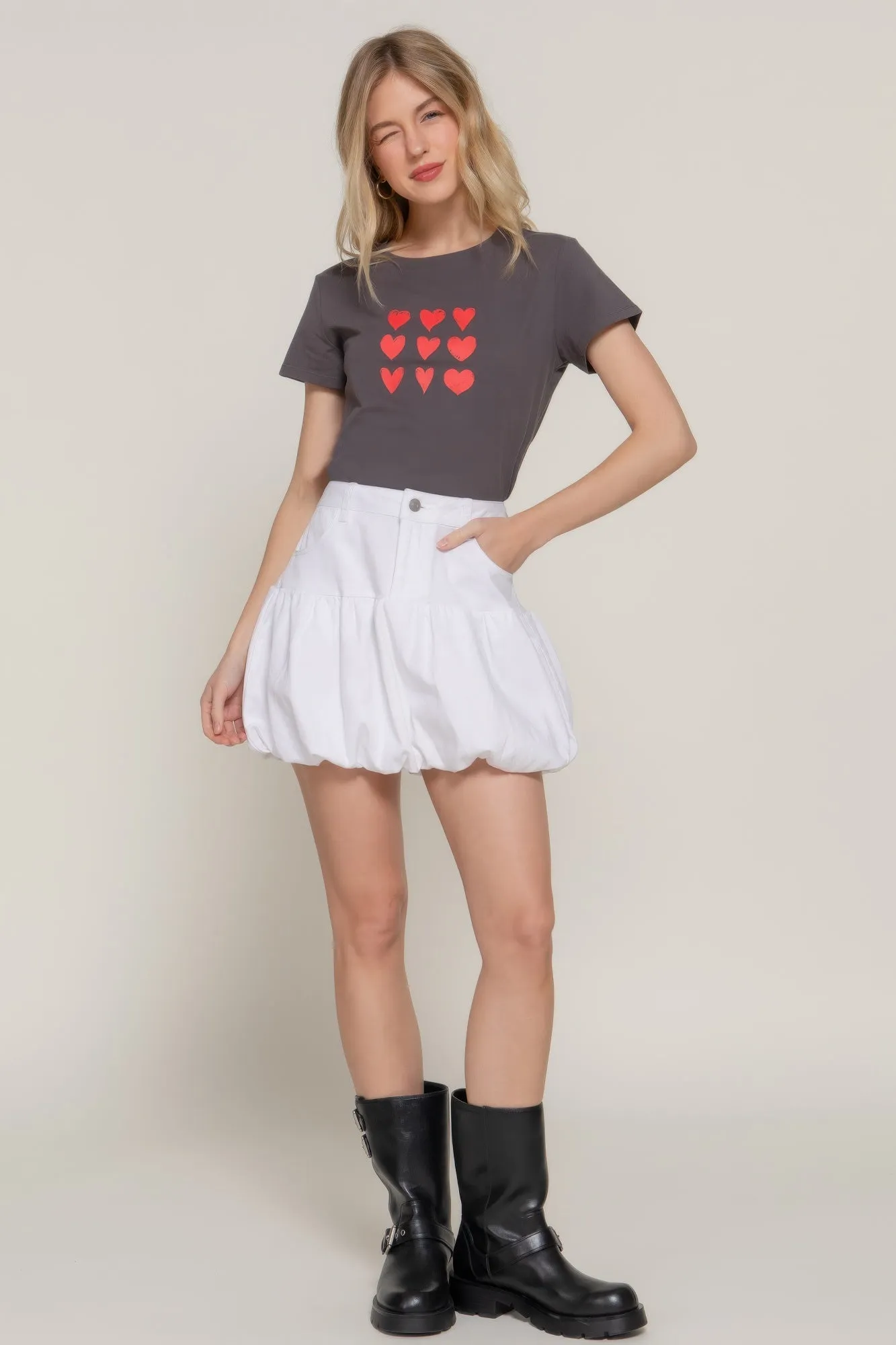 Stretsch Twill Balloon Skirt