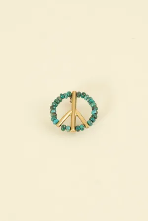 SunKu Peace Pin - Turquoise / Gold