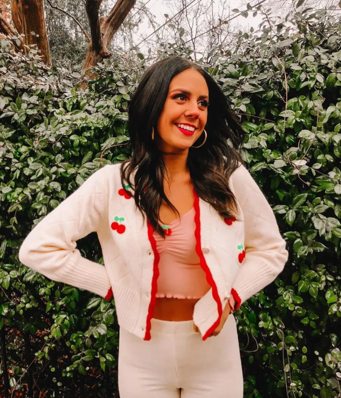 Sweet Cherry Knitted Cardigan
