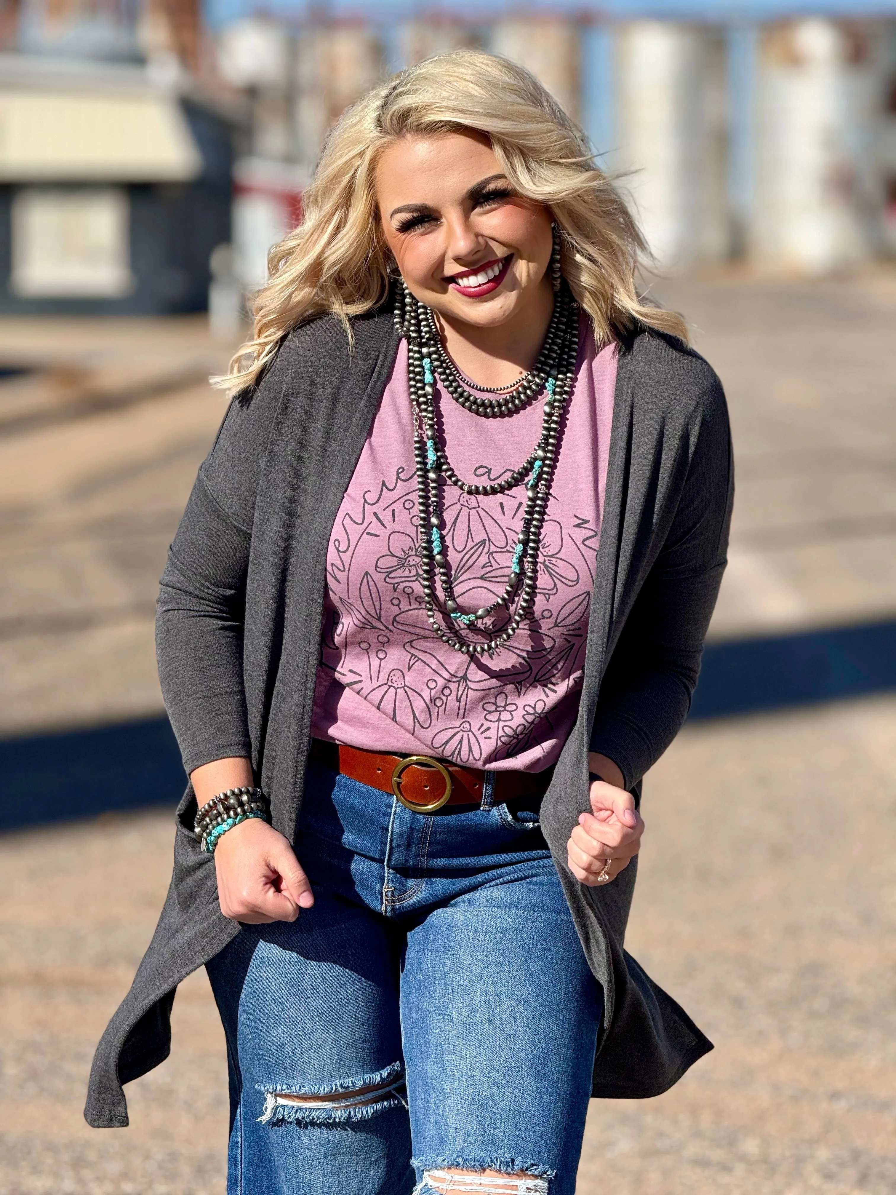 Texas True Threads Grey Hacci Cardigan
