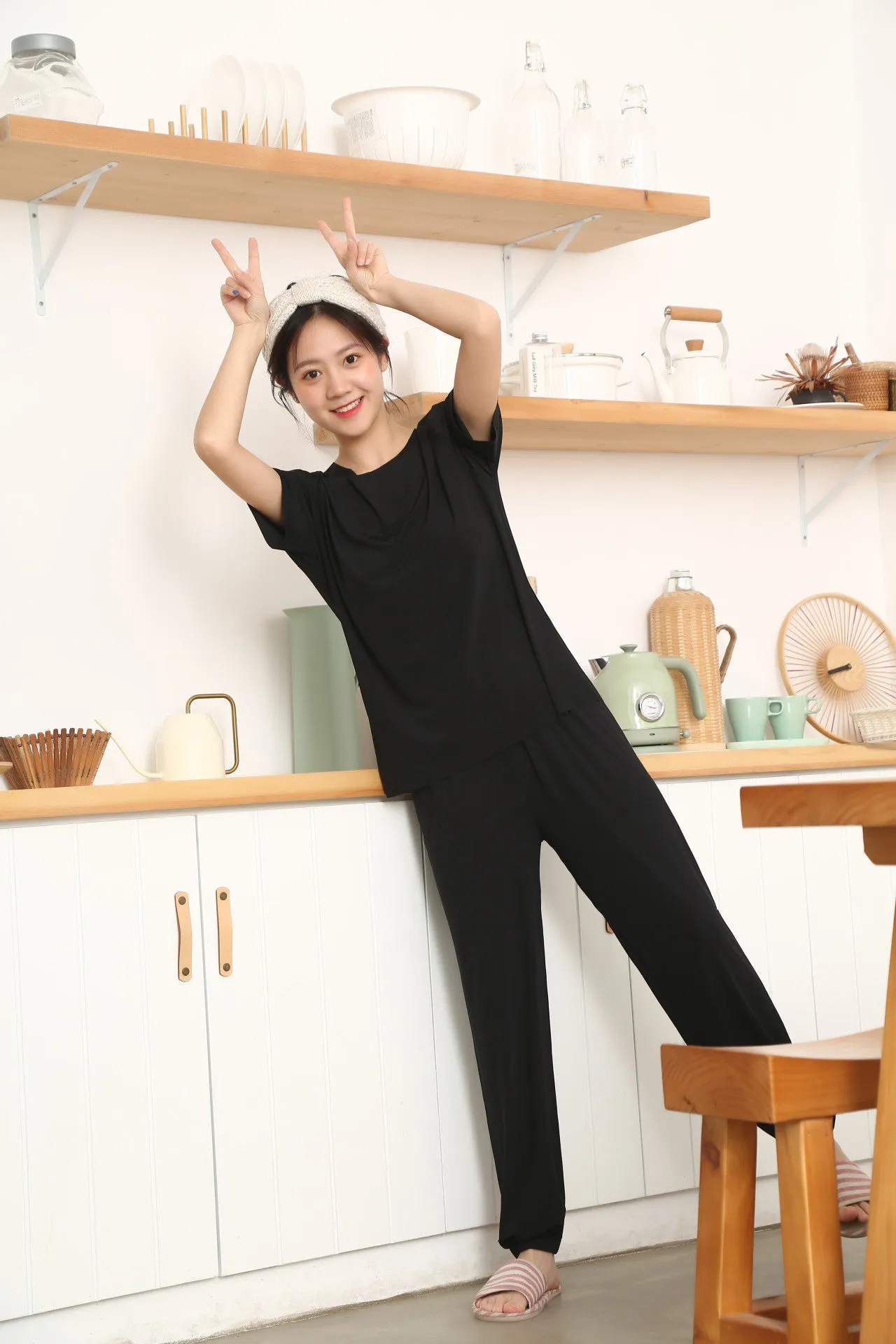 Trendy Sets Women Summer Two-Piece Silk Popular Sporty Casual Sleepwear