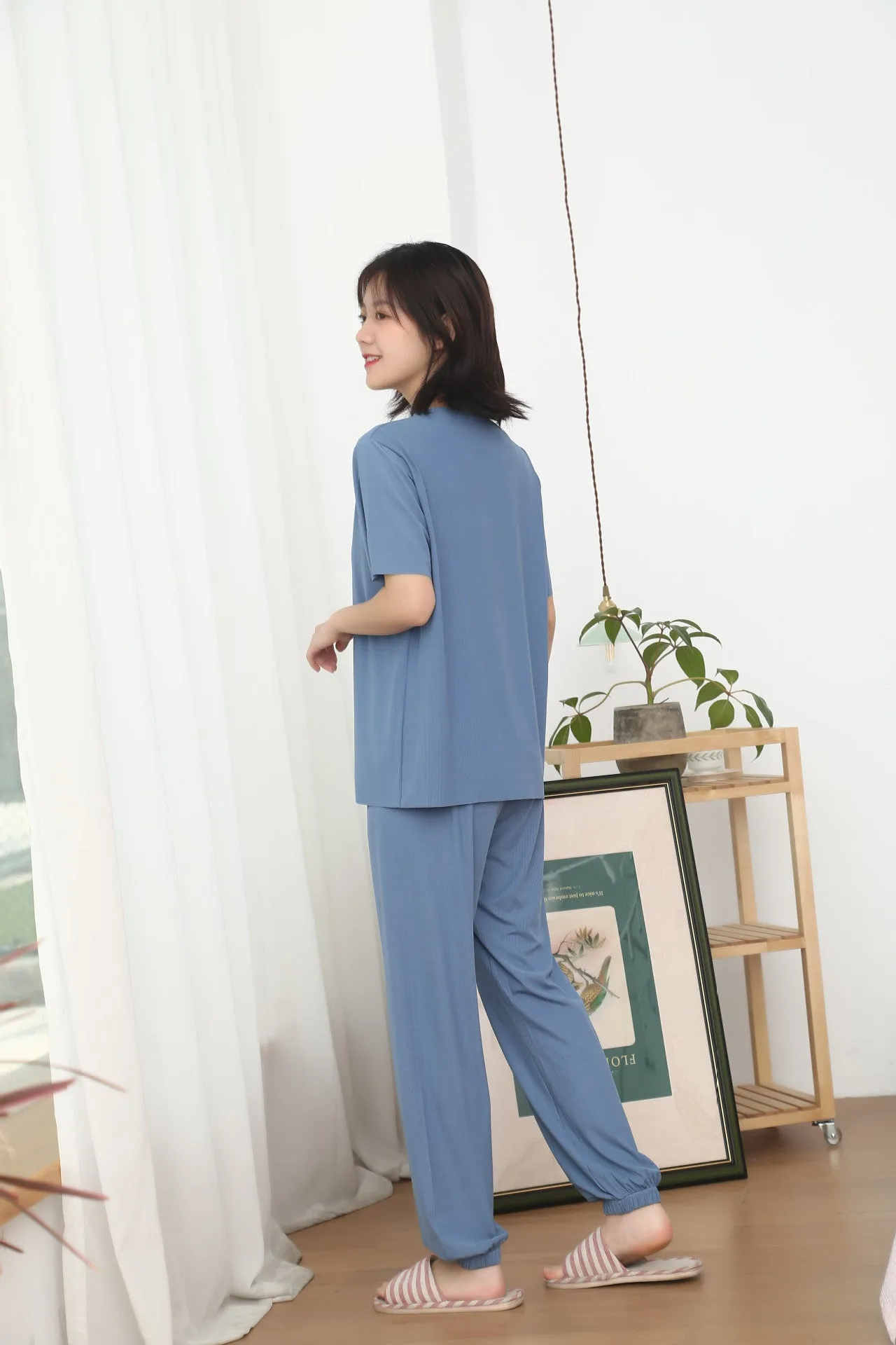 Trendy Sets Women Summer Two-Piece Silk Popular Sporty Casual Sleepwear