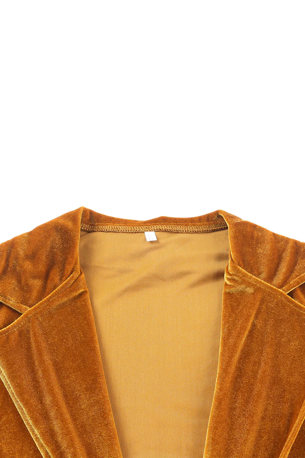 Velour Long Jacket - Yellow