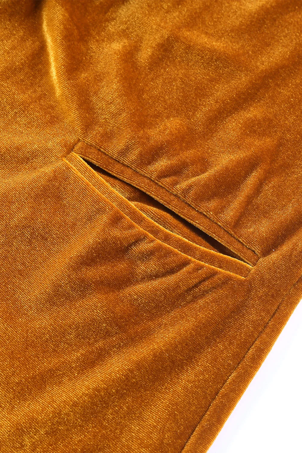Velour Long Jacket - Yellow