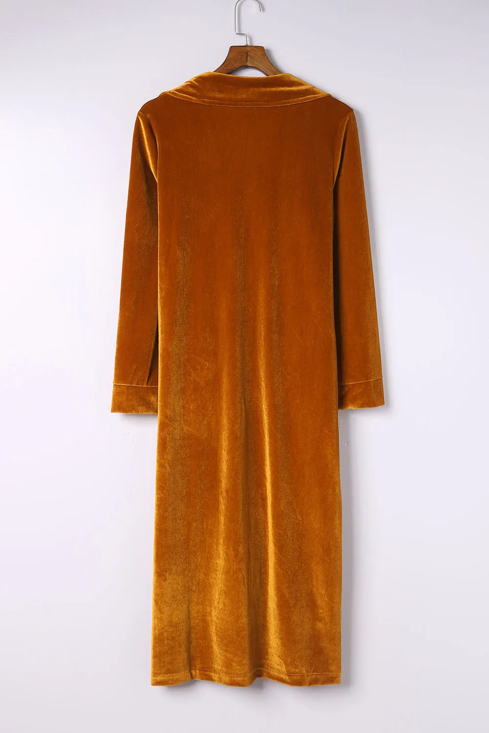 Velour Long Jacket - Yellow