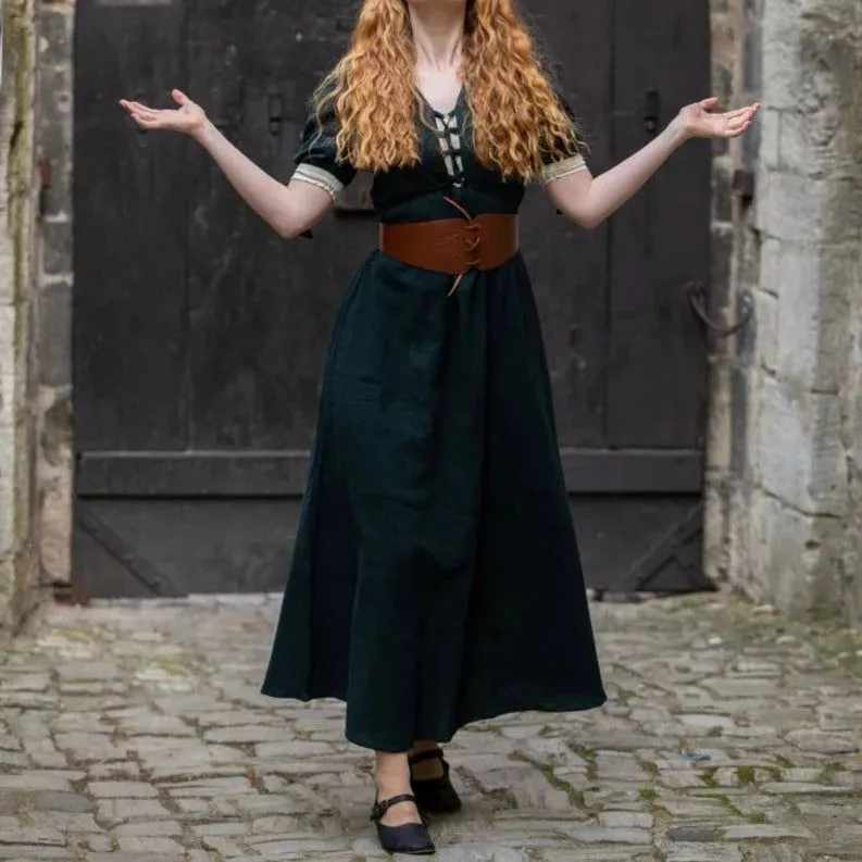 Viking Summer Dress | Laced Front & Sleeves
