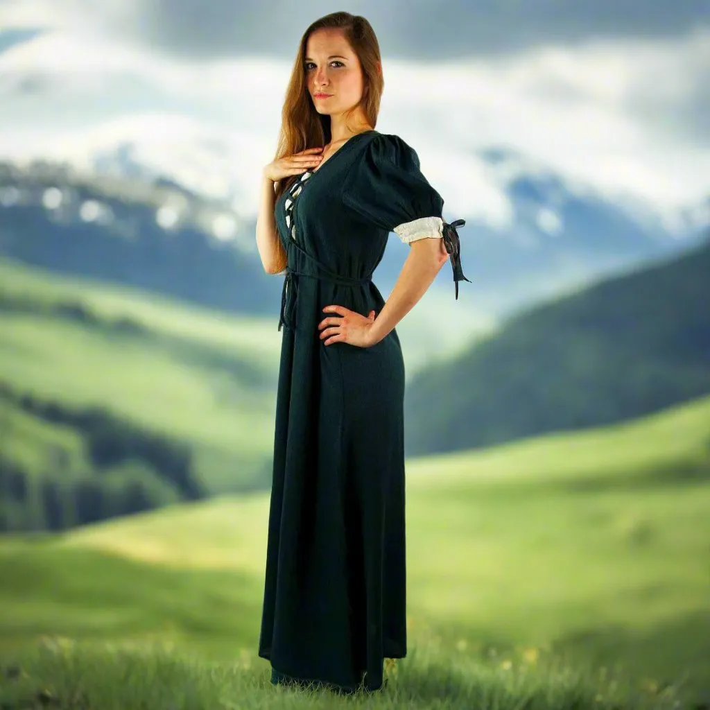 Viking Summer Dress | Laced Front & Sleeves