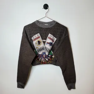 Vintage 90s America Football Crop Sweatshirt | Size 10