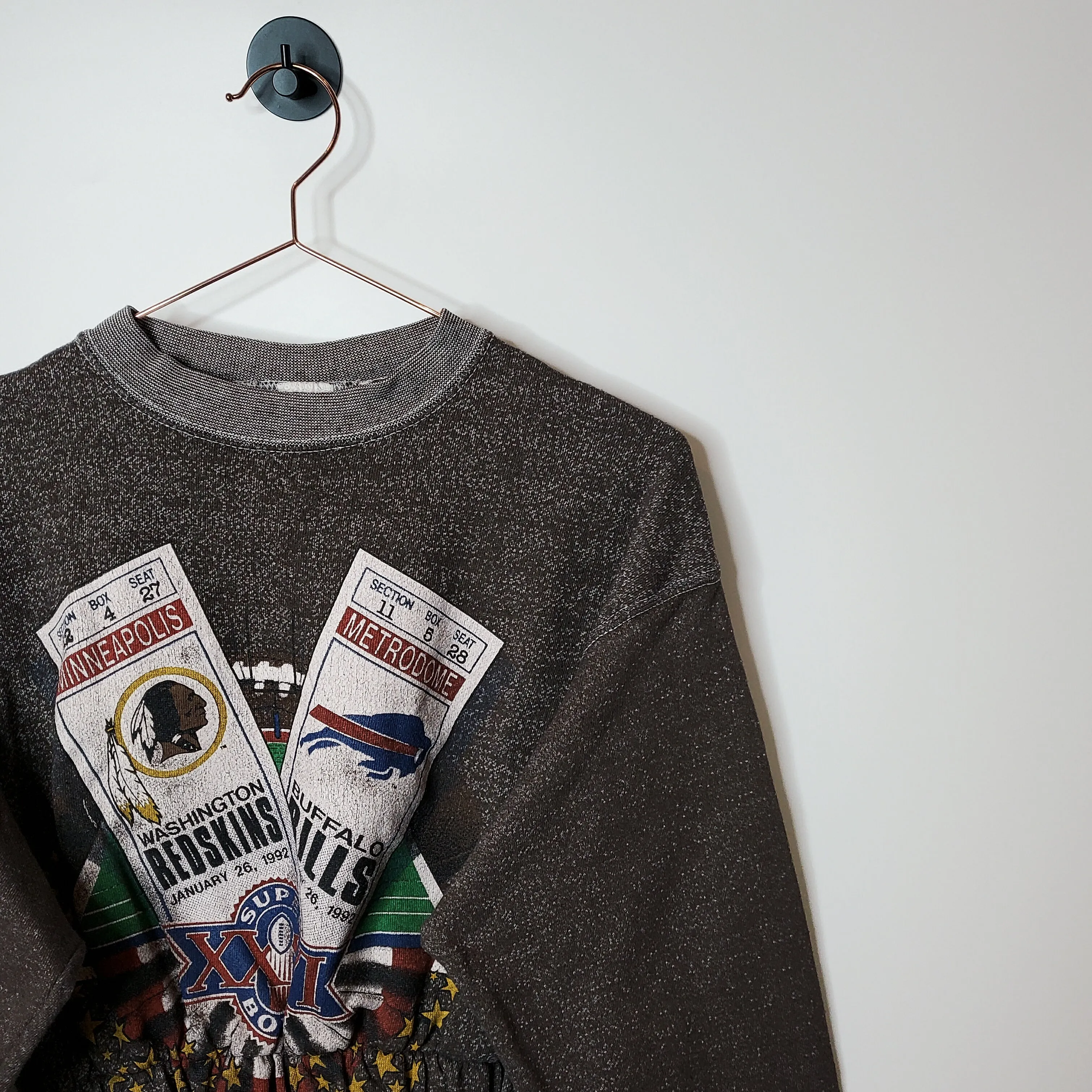 Vintage 90s America Football Crop Sweatshirt | Size 10