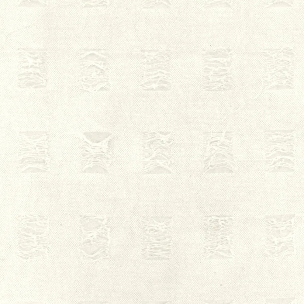 Vintage White Rectangle Texture Stretch Jacquard Mesh Fabric