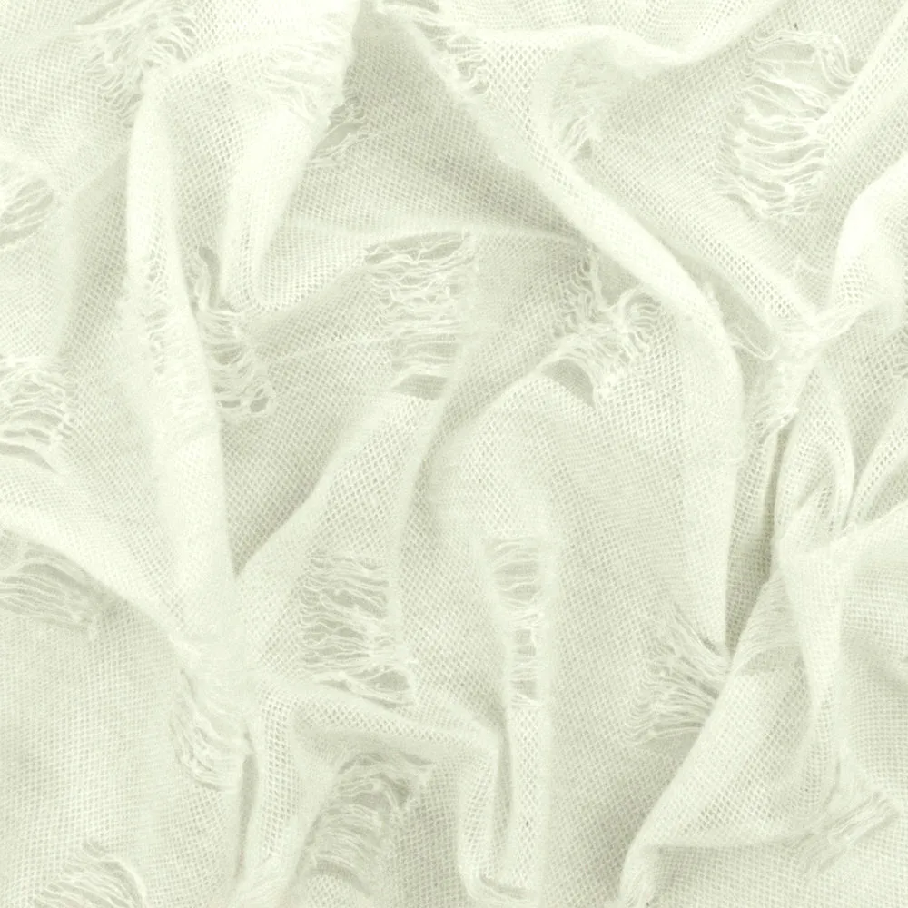 Vintage White Rectangle Texture Stretch Jacquard Mesh Fabric