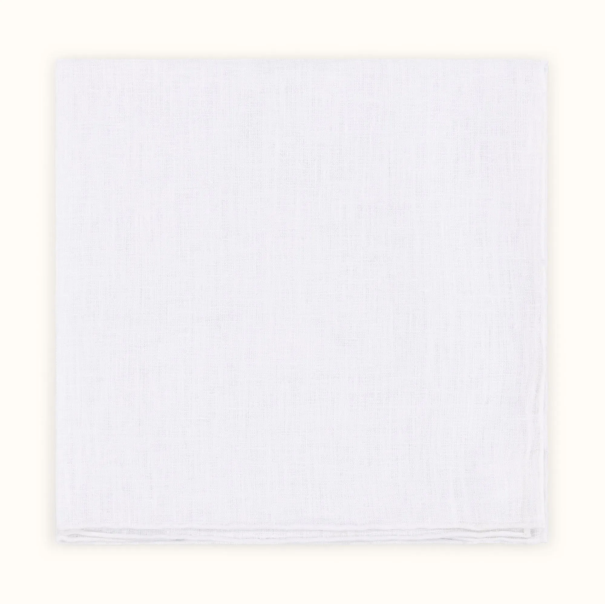 White Irish Linen Handkerchief