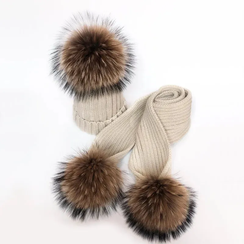Winter Fur Pom Scarf