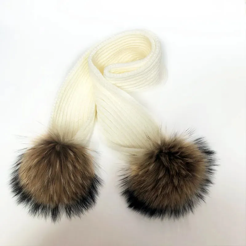 Winter Fur Pom Scarf
