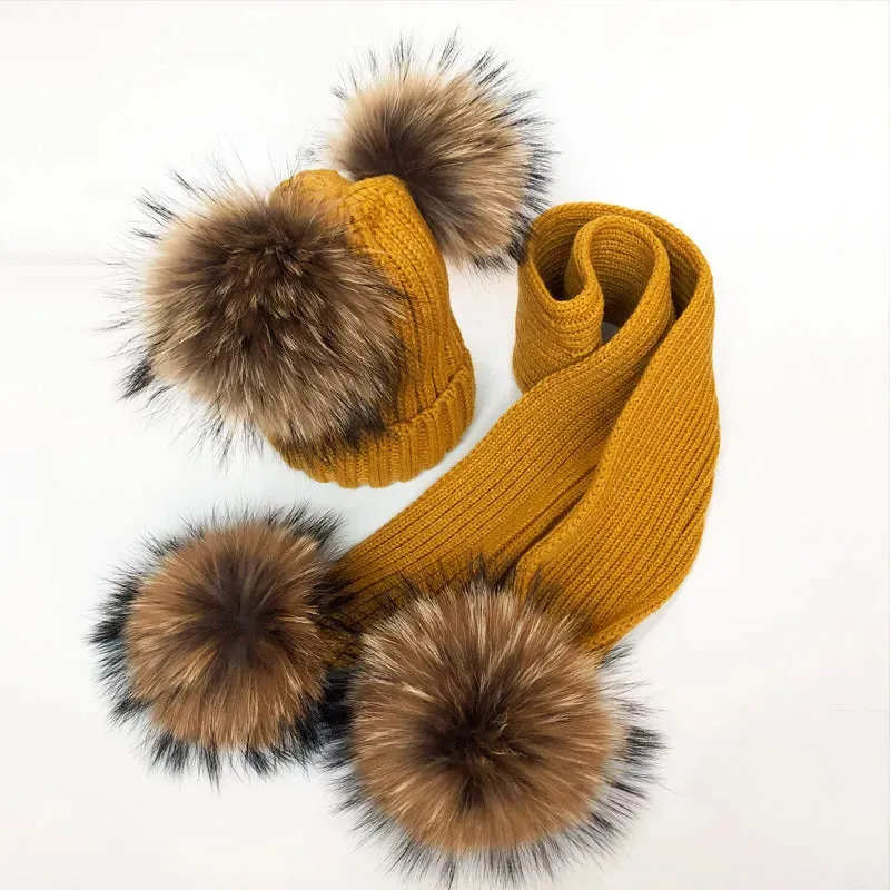 Winter Fur Pom Scarf