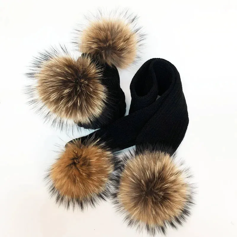 Winter Fur Pom Scarf