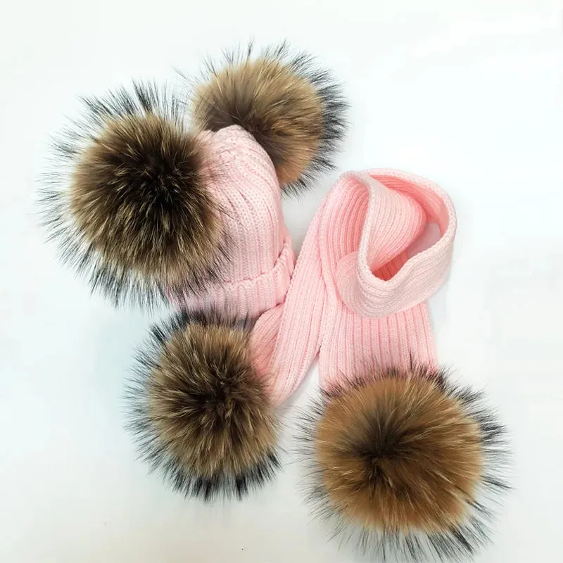 Winter Fur Pom Scarf