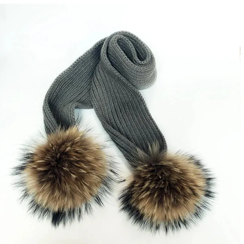 Winter Fur Pom Scarf