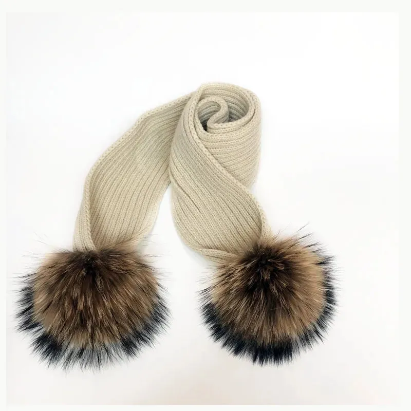 Winter Fur Pom Scarf