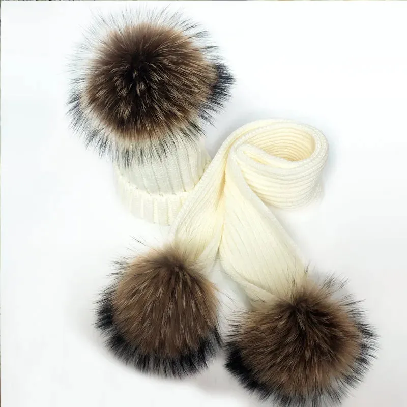 Winter Fur Pom Scarf